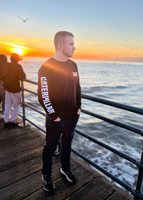 James Duggar as seen in a picture that was taken at the Santa Monica Pier in January 2022