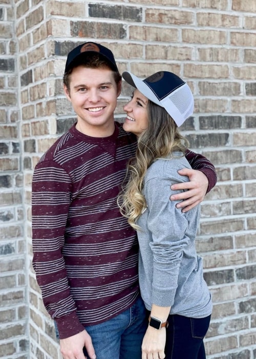 Jeremiah Duggar and his girlfriend Hannah Wissmann in a picture that was taken in December 2021