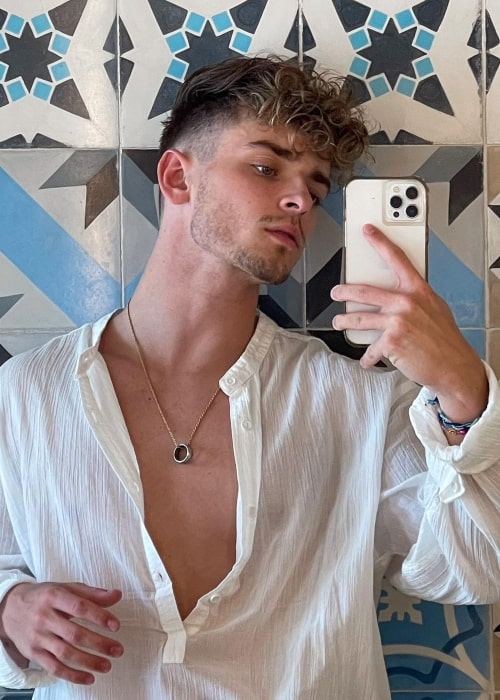 Josh Beauchamp as seen in a selfie that was taken in July 2021