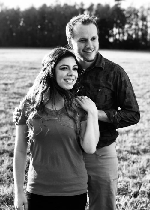 Josiah Duggar as seen in a picture with his wife Lauren Milagro Swanson in February 2020