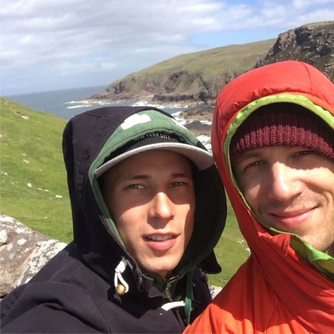 Józef Pawłowski (Left) in a selfie with his brother Stefan Pawlowski in Scotland