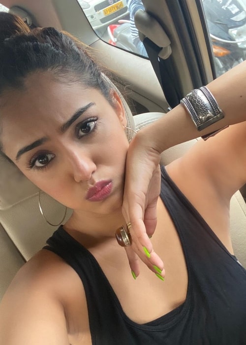 Malvika Sharma as seen in a selfie that was taken in November 2021