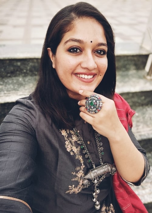 Meghana Raj as seen in a selfie that was taken in November 2021
