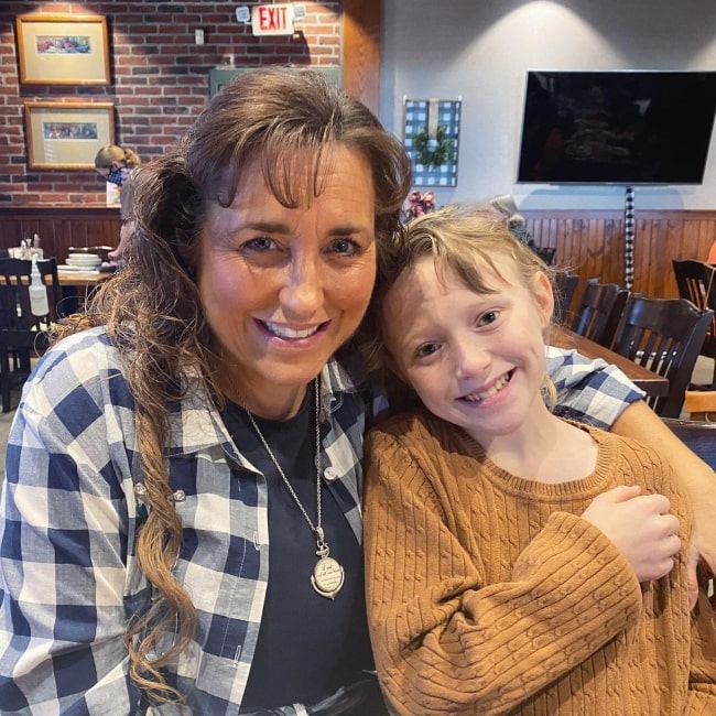 Michelle Duggar and Josie in a picture that was taken in December 2020