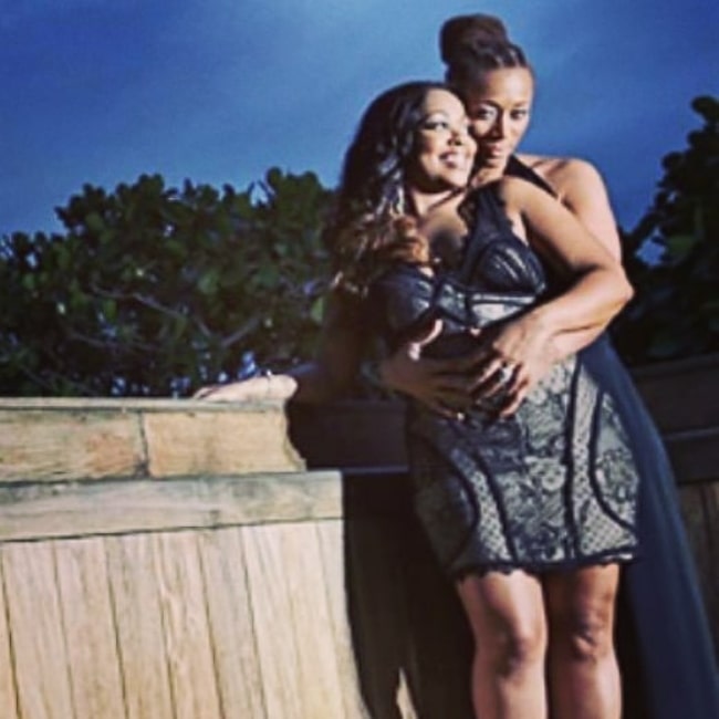 Monifah and her beau Terez Mychelle in a picture that was taken in the past