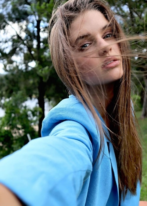 Savannah Clark as seen in a selfie which was taken in January 2022 in Hawkesbury, New South Wales, Australia