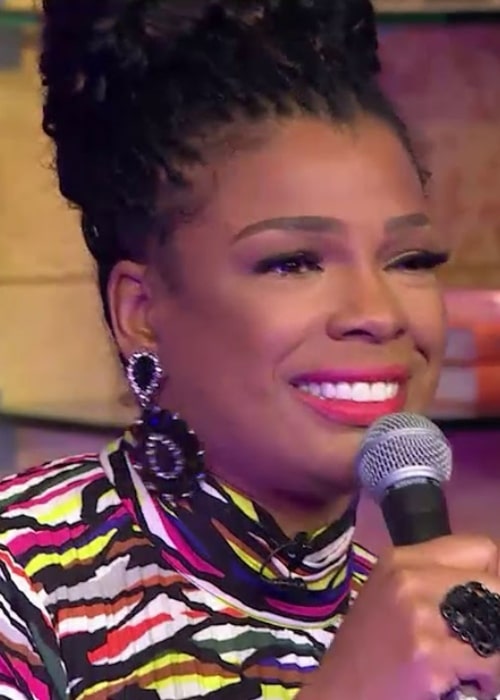 Syleena Johnson as seen in a picture that was taken during a live performance in February 2020