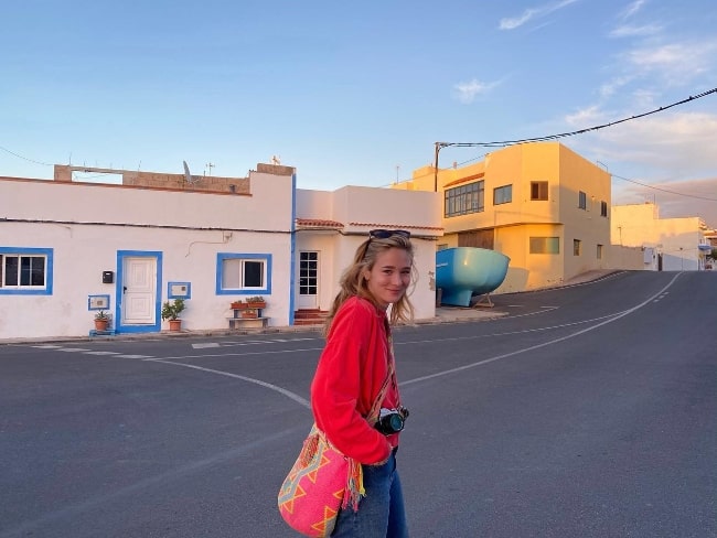 Zofia Vichalaz as seen while posing for a picture in Fuerteventura, Canary Islands in December 2020