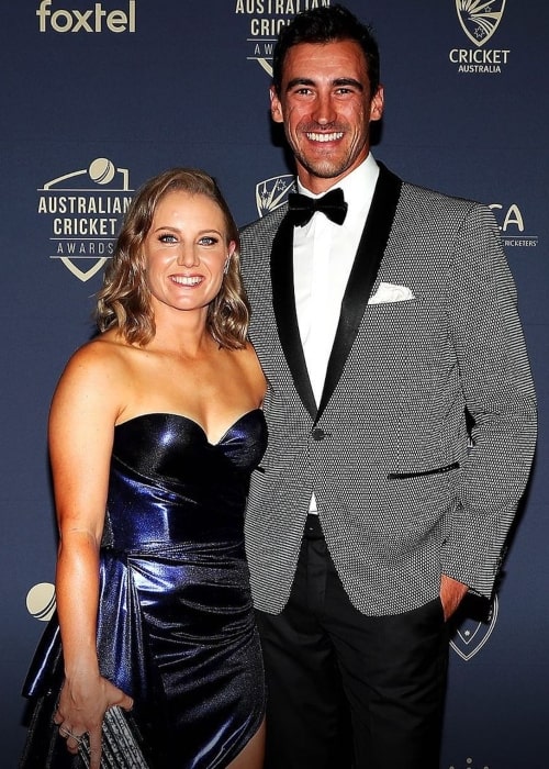 Alyssa Healy and Mitchell Starc, as seen in February 2020