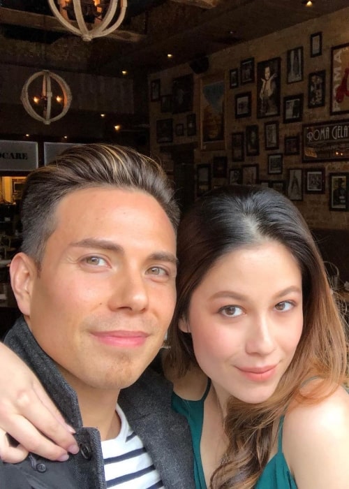 Apolo Ohno and Bianca Stam, as seen in October 2021