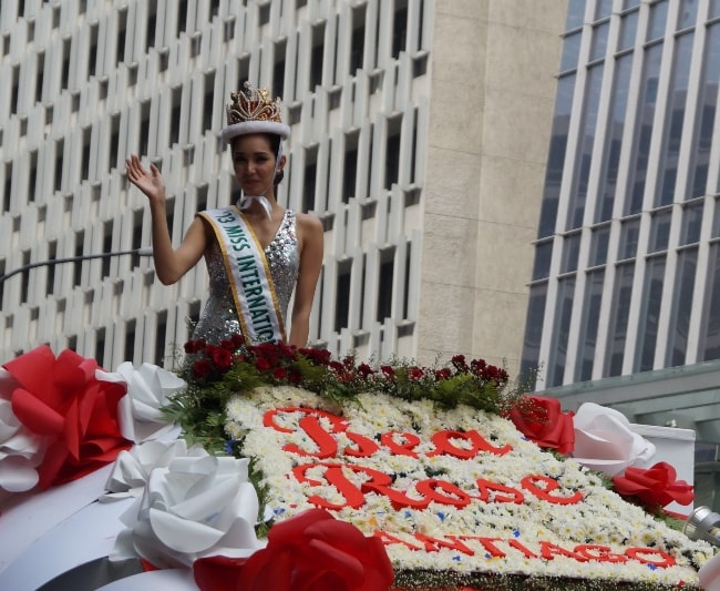 B pictured during a parade in Santiago 2013