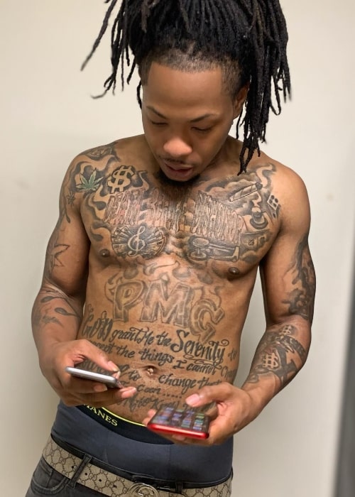 Cash Out as seen shirtless in an Instagram post in April 2020