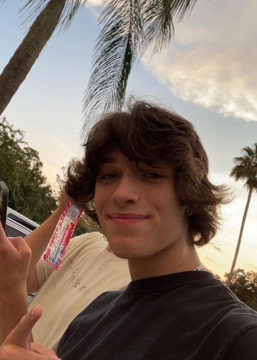 Christopher Sturniolo as seen in a selfie that was taken in December 2021