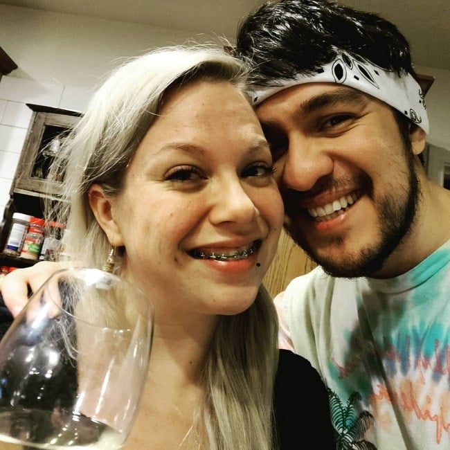 EddieVR as seen in a selfie with his wife GabbyGotGames VR in January 2021