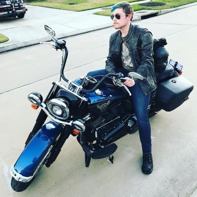 Elijah Flanery in a picture that was taken at Harley-Davidson of Kingwood in December 2017
