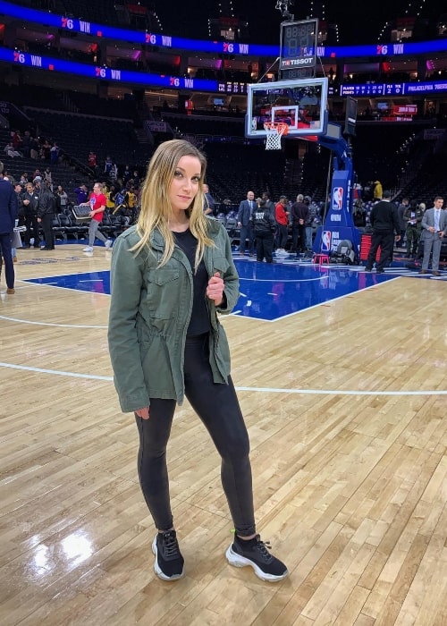 Jeana Smith as seen in a picture that was taken in January 2020, at a Sixers game