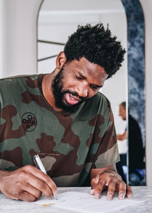 Joel Embiid as seen in an Instagram Post in August 2021