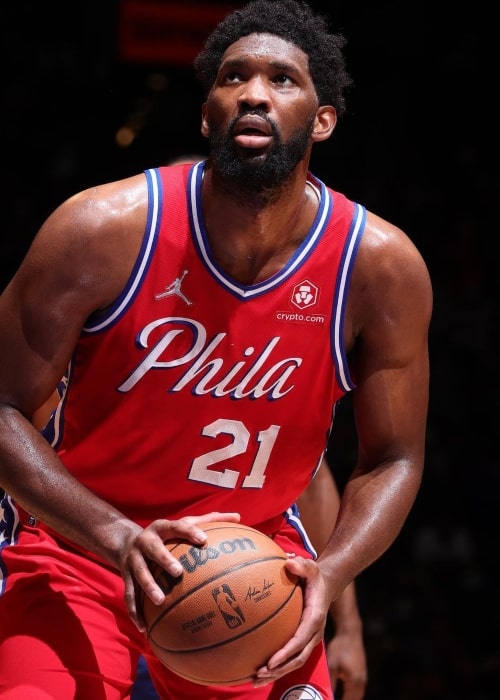 Joel Embiid as seen in an Instagram Post in December 2021