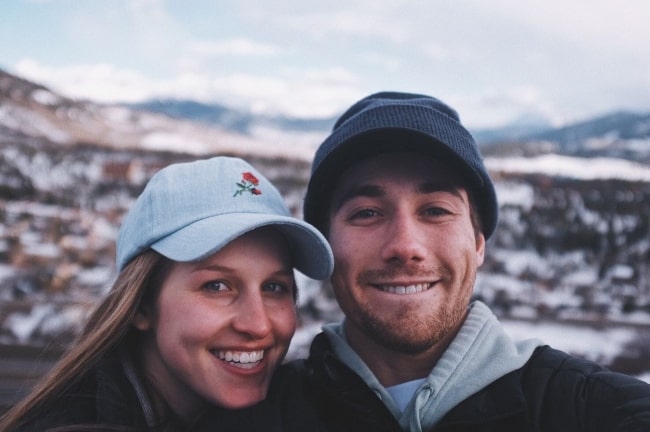 Julia Marino with her girlfriend in March 2018