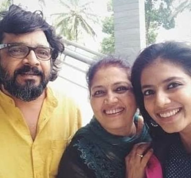 K. U. Mohanan happy with his family in September 2019