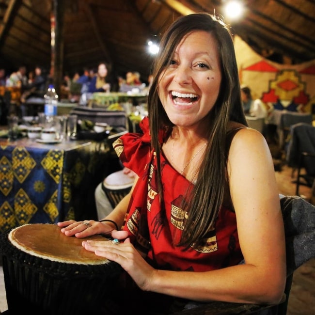 Kara Buchanan as seen in a picture that was taken in July 2016, in The Boma - Dinner & Drum Show, Victoria Falls, Zimbabwe