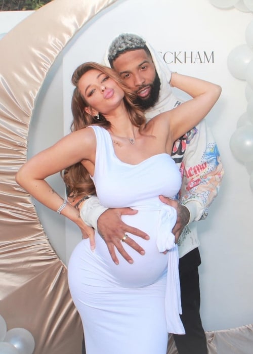 Lauren Wood and her beau Odell Beckham Jr in a picture that was taken in January 2022
