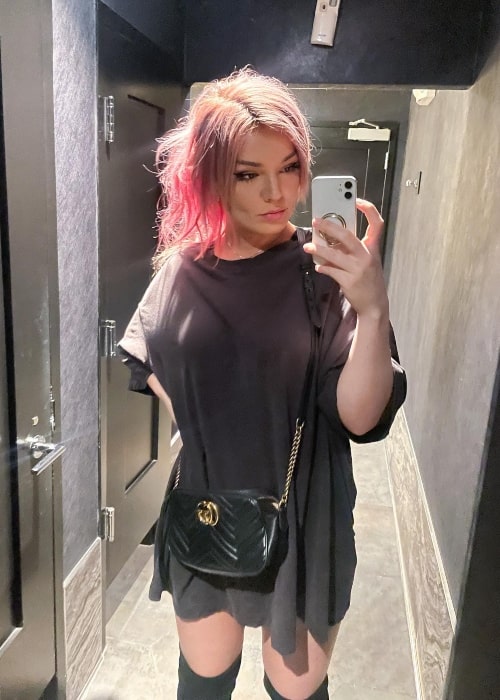Malena Tudi as seen in a selfie that was taken in West Hollywood, California in October 2021