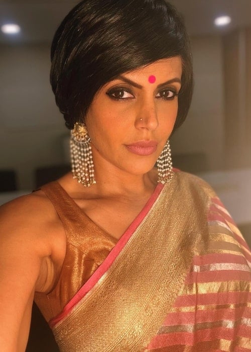 Mandira Bedi as seen in a selfie that was taken in February 2022