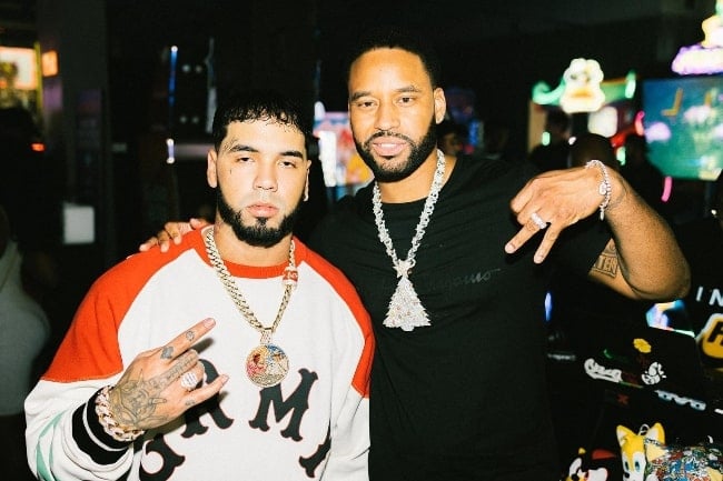 Preme (Right) and Anuel AA in September 2021