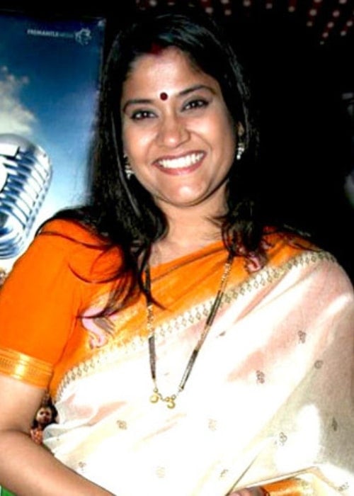 Renuka Shahane as seen in a picture that was taken in May 2012 at the Premiere of Marathi film 'Mission Possible'