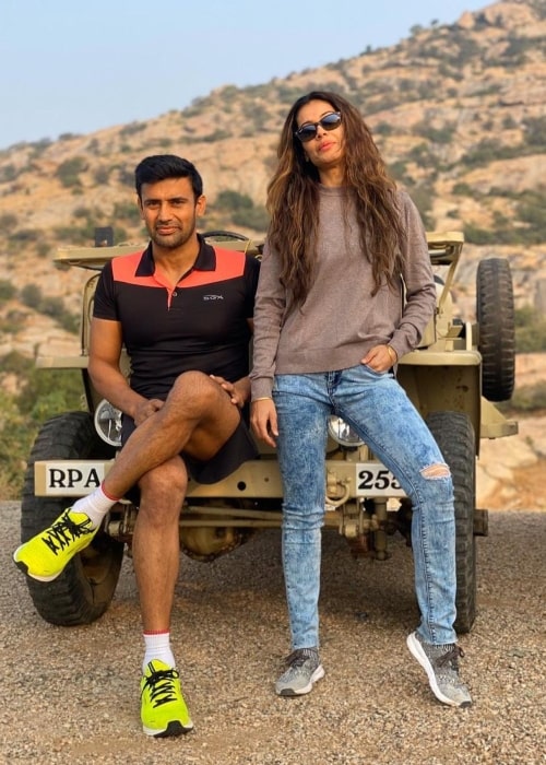 Sangram Singh and Payal Rohatgi, as seen in January 2022