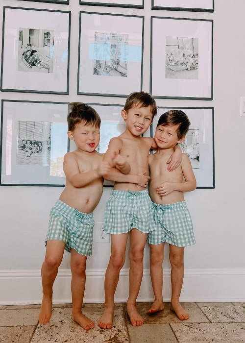 Sutton Nguyen as seen in a picture that was taken in March 2022, with his brothers Landon and Jackson