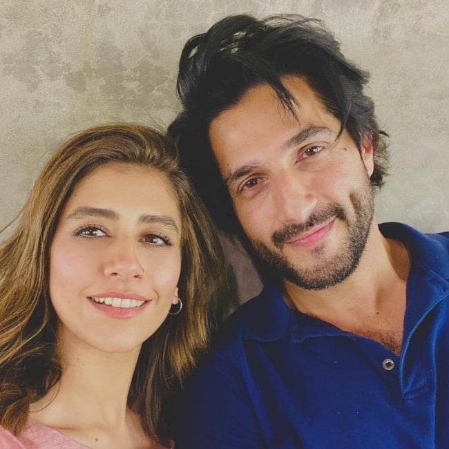 Syra Yousuf and actor Bilal Ashraf in a selfie that was taken in March 2021