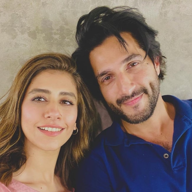 Sera Yusuf and actor Bilal Ashraf in a selfie taken in March 2021