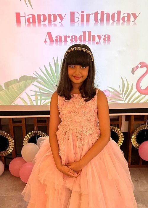 Aaradhya Bachchan as seen on her 10th birthday in 2021