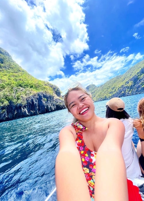 Alora Sasam as seen while taking a selfie in El Nido, Palawan in March 2022