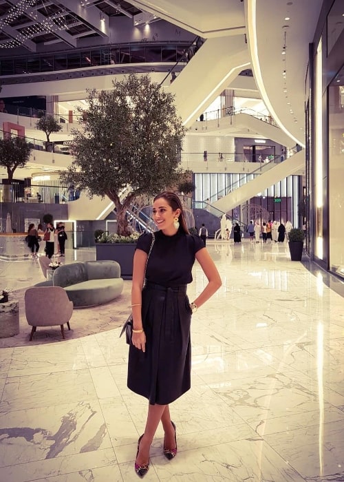 Amina Khalil as seen while posing for the camera at The Dubai Mall in Dubai, United Arab Emirates in 2018