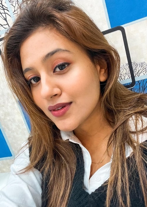 Anjali Arora as seen in a selfie that was taken in November 2021, in Delhi, India