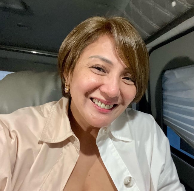 Cherry Pie Picache as seen while smiling for a selfie in May 2021