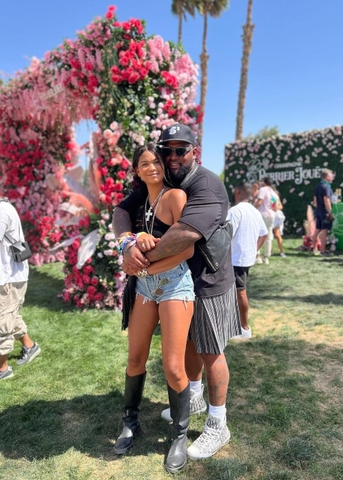Davon Godchaux and Chanel Iman, as seen in April 2022