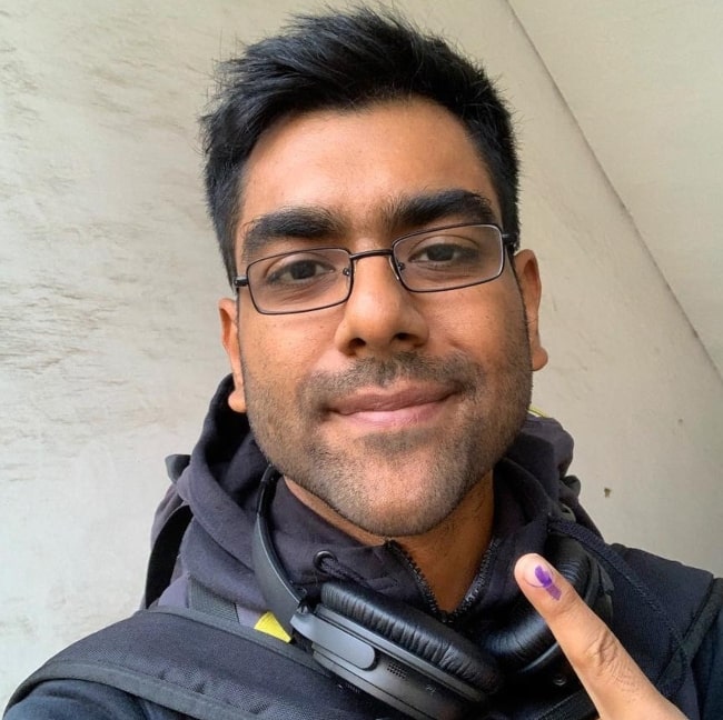 Dhruv Sehgal in February 2020 happy to have voted