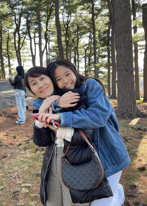 Emily Ha and her mother in a picture that was taken in Apirl 2022, at the New York Botanical Garden