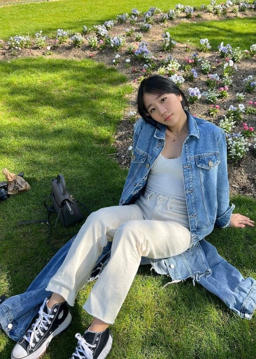 Evelyn Ha as seen in a picture that was taken in April 2022, in Paris, France