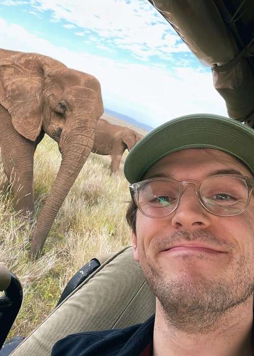 Jack Howard as seen in a selfie that was taken during his visit to Lewa Reserve, Kenya in January 2022