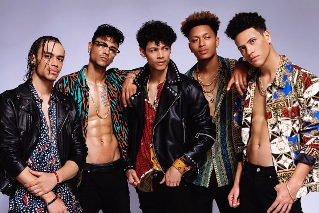 Members of the B5 R&B group in a picture that was taken in March 2019