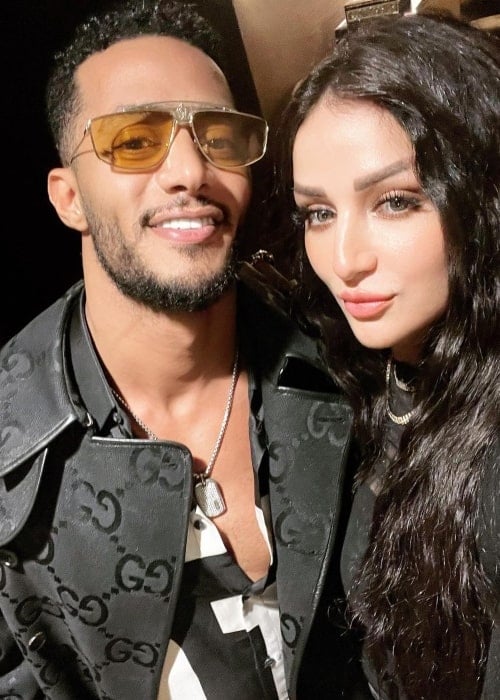 Mohamed Ramadan and Nesrine El Sayed Abdel Fattah, as seen in December 2021