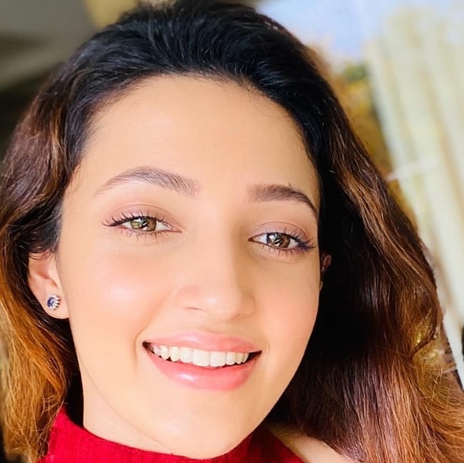 Neha Shetty in April 2020 proclaiming herself to be wild eyed with a soft heart