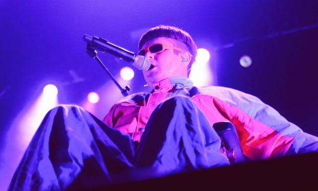 Oliver Tree pictured while performing in 2019