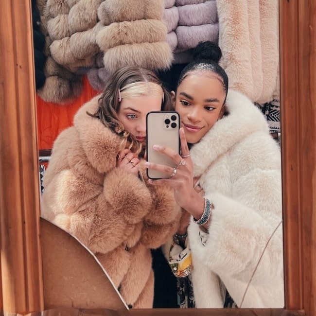 Rhea Norwood as seen in a selfie with fellow actress Yasmin Finney in May 2021