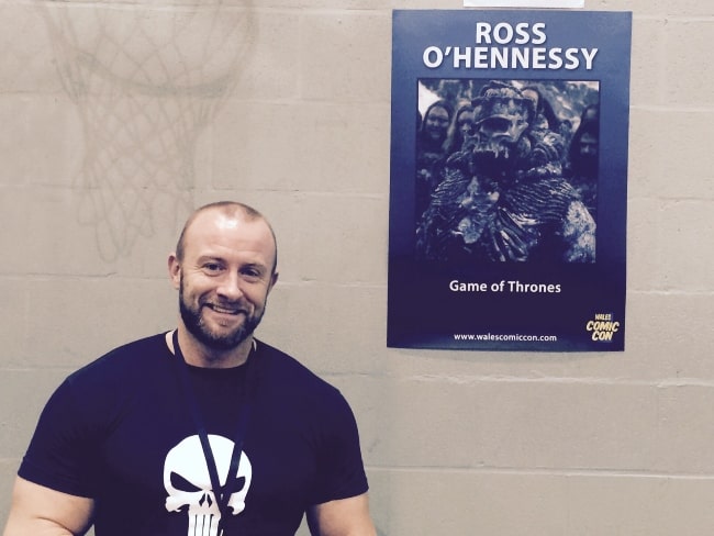 Ross O'Hennessy as seen while smiling for a picture at Wales Comic Con 2015